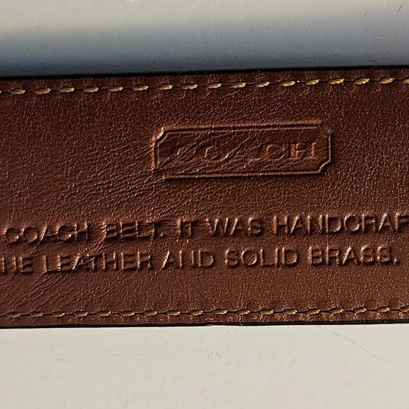 Coach Leather Belt Brown with Silver Buckle - Size 30 - Classic Office or Casual - Picture 4 of 6